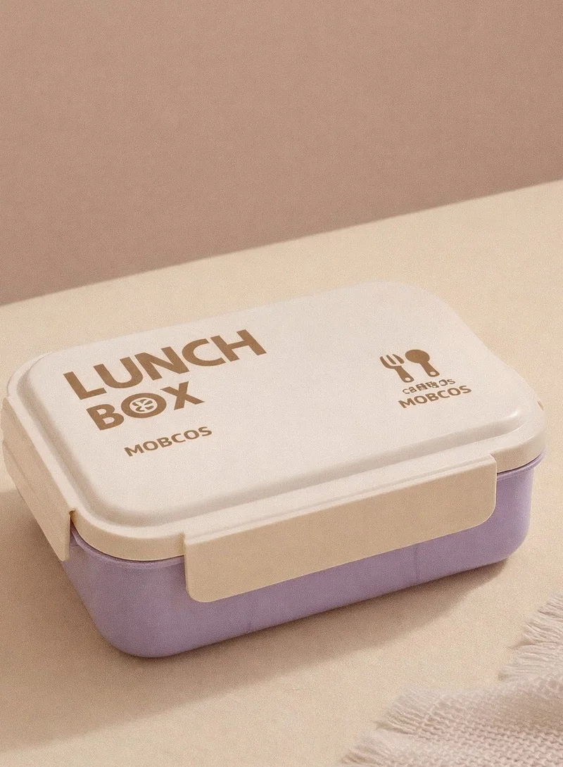 Mobcos Purple Mobcos Big Capacity 4 Compartment Leak Proof Tiffin Food Container Microwave Safe Bpa Free Kids And Adults Water Bottle and Lunch Box Set (Purple)  | Best Price UAE